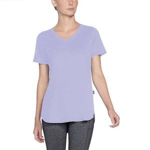 NWT Skechers Ladies' Rib V-Neck Tee Purple Large